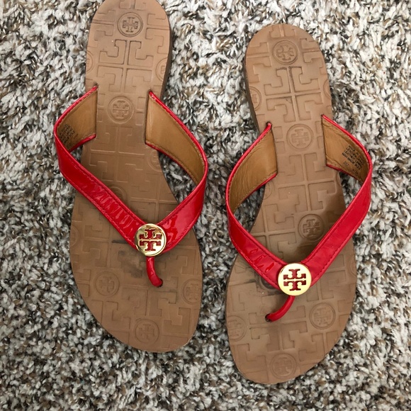 Tory Burch red Thora sandals sz 8 - Picture 4 of 6